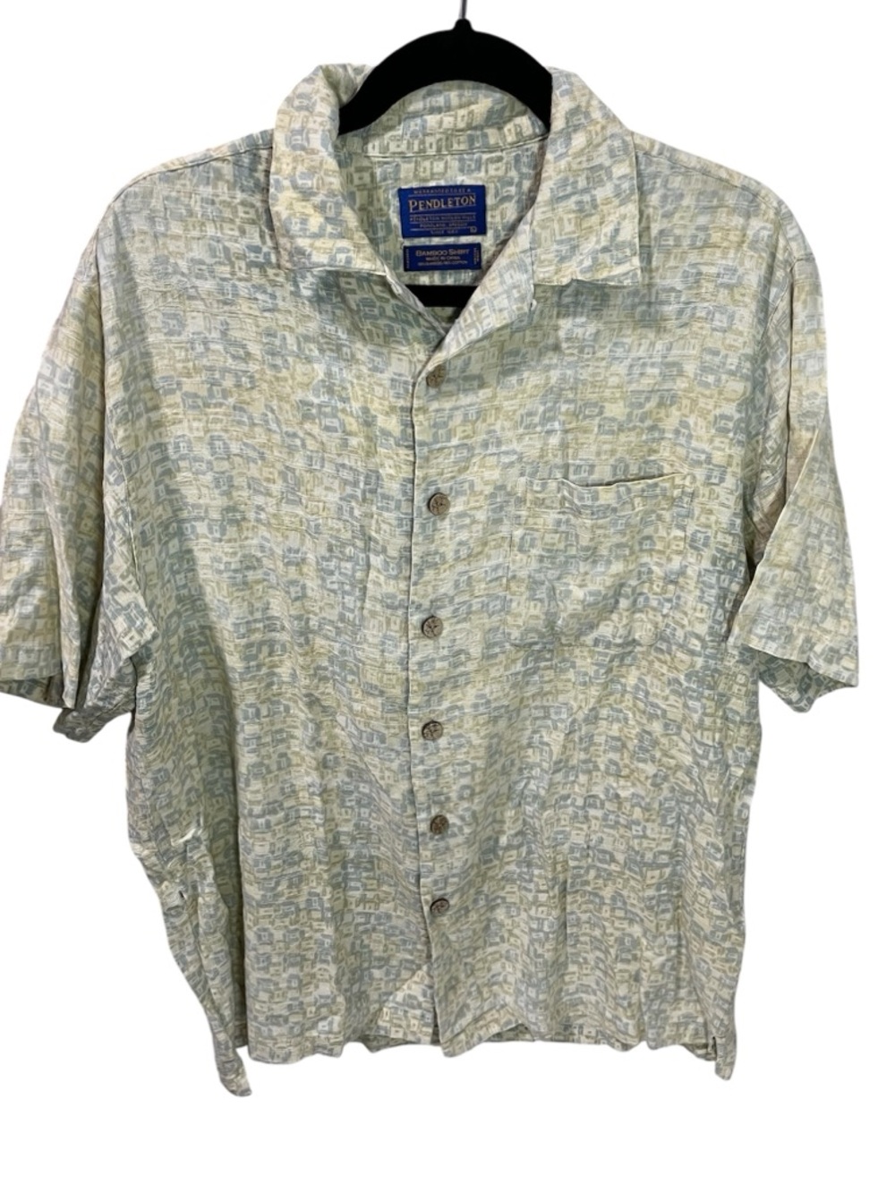 Pendleton Bamboo Shirt Men’s Wooden Button Up Multicolor Size Large